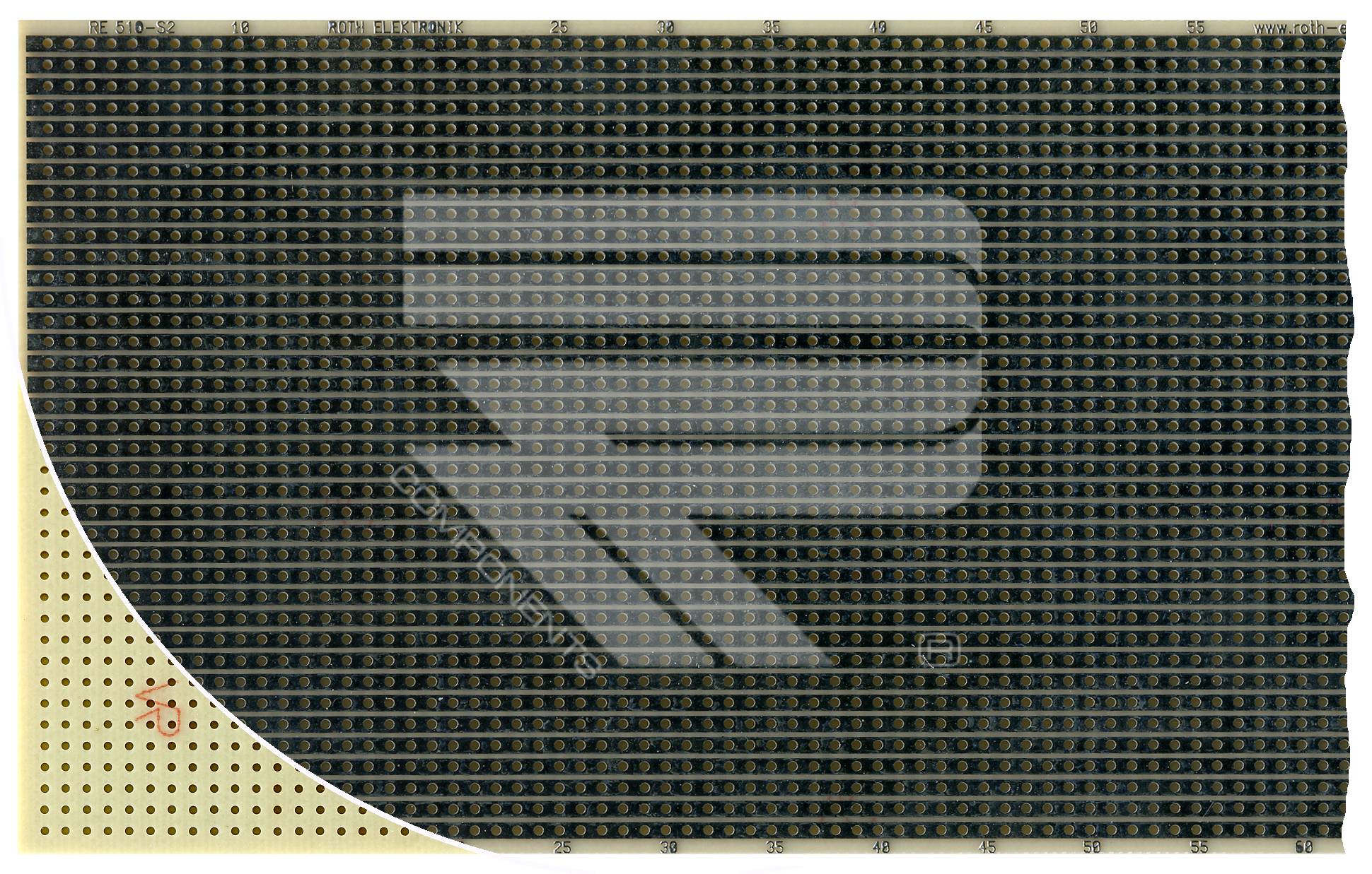 Roth Elektronik RE510-S2 Laborkarte CEM3 RM 2,54 mm 100 x 220 mm Streifen