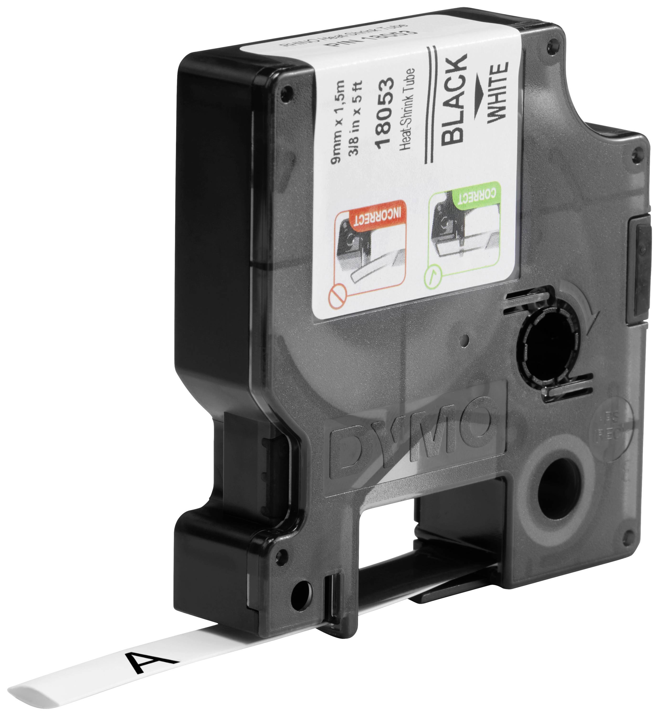 DYMO Rhino Heißschrumpfschlauch 9mmx1.5m schwarz->weiß Multimedia-Technik Verbrauchsmaterial