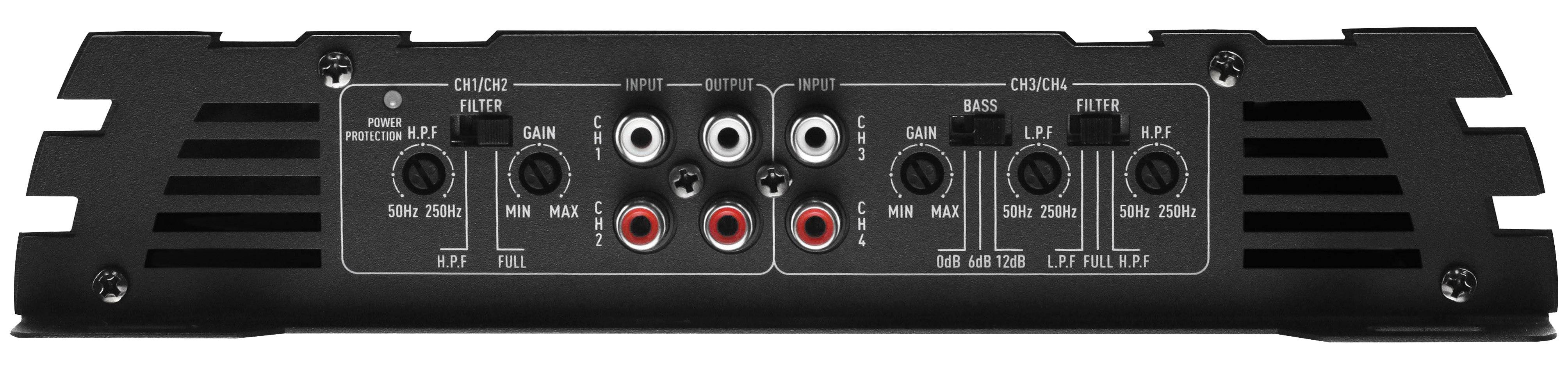 GPX 4CH AMP GPX1000.4 | 4-Kanal-Verstärker | 500 Watt RMS