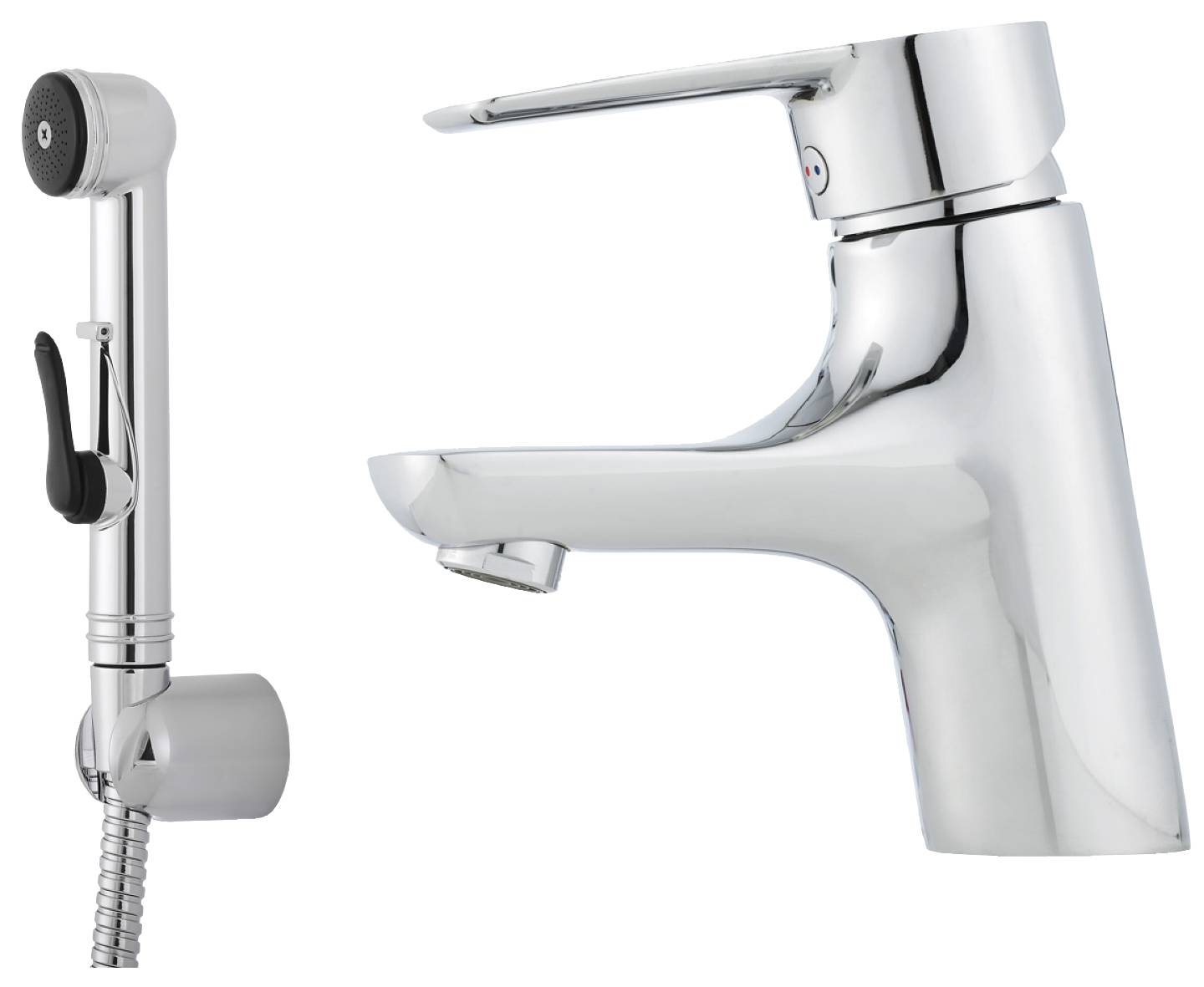 Mora CERA B5 Sanette Waschtisch-Einhebelmischer mit Handbrause Chrom