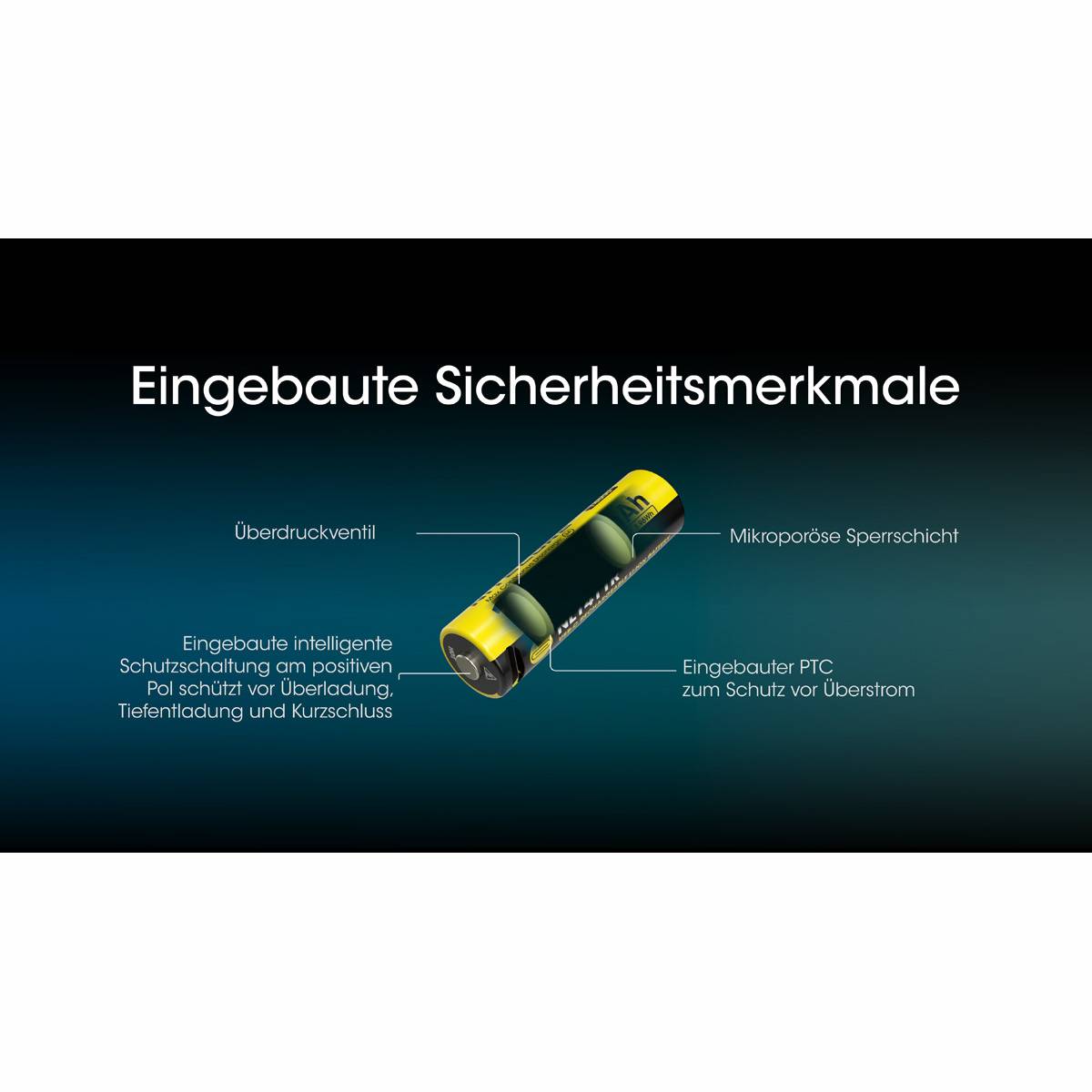 Nitecore NL1411R 14500 - Li-Ion Akku 1100mAh mit USB-Anschluss