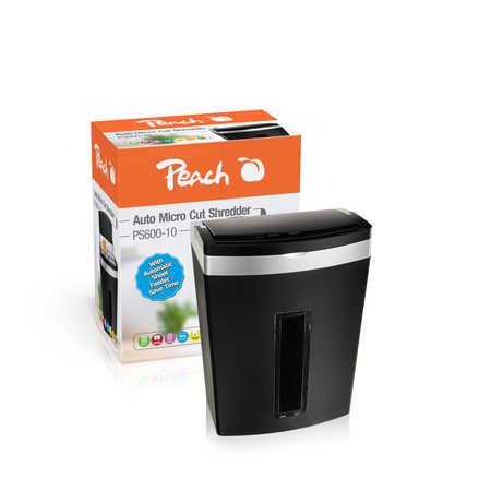 Peach Aktenvernichter Auto Mikro Cut PS600-10 20L schwarz Multimedia-Technik