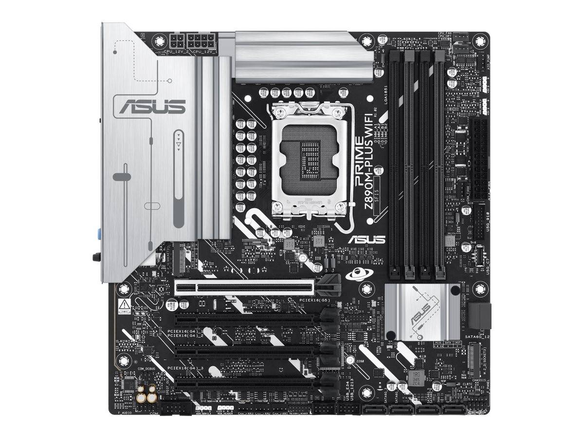 ASUS PRIME Z890M-PLUS WIFI - Motherboard - micro ATX - LGA1851-Sockel - Z890 Chipsatz - USB-C 3.2 Gen 2x2, USB 3.2 Gen 2, USB 3.2 Gen 1, USB-C 3.2
