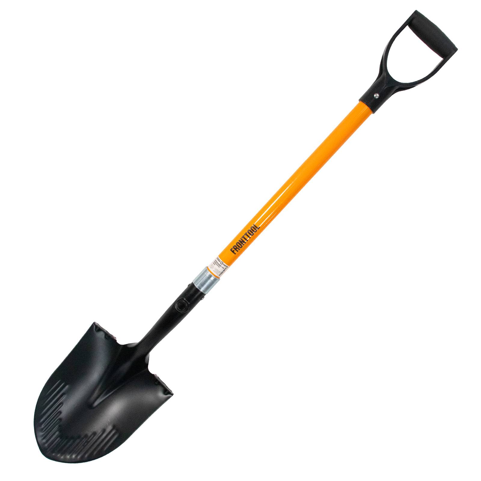 FRONTTOOL Spatenschaufel 2in1 Fiberglasstiel D-Griff