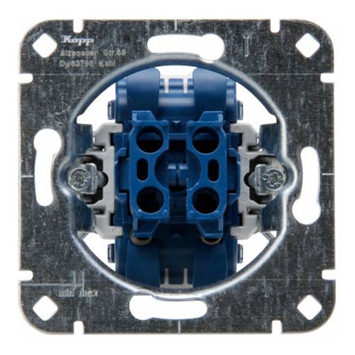 KOPP 507800006 - Unterputz Doppeltaster-Sockel (2x Schließer | 250V | 10AX | 10A | IP20) - aluminium