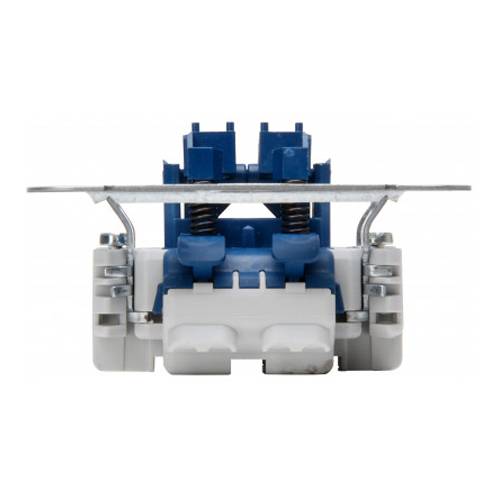 KOPP 507800006 - Unterputz Doppeltaster-Sockel (2x Schließer | 250V | 10AX | 10A | IP20) - aluminium