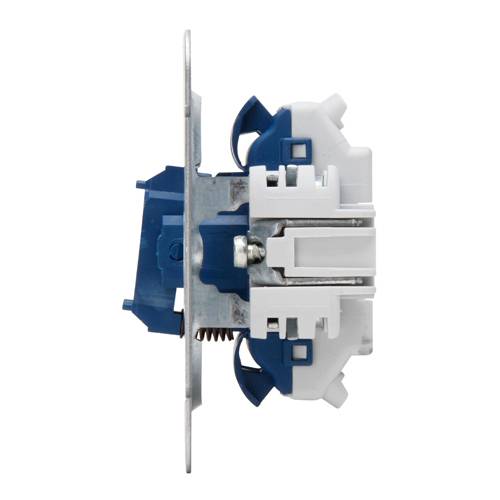 KOPP 507800006 - Unterputz Doppeltaster-Sockel (2x Schließer | 250V | 10AX | 10A | IP20) - aluminium