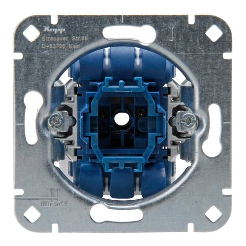 KOPP 507700003 - Unterputz Kreuzschalter-Sockel (ohne Abdeckung | 250V | 10AX | 10A | IP20) - aluminium