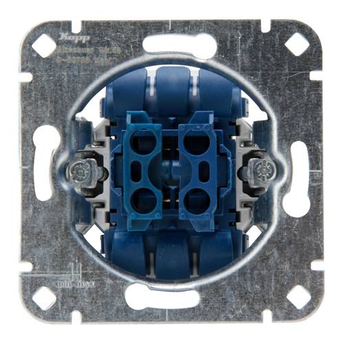 KOPP 507300001 - Unterputz Wechsel/Wechselschalter-Sockel (ohne Abdeckung | 250V | 10AX | 10A | IP20) - aluminium