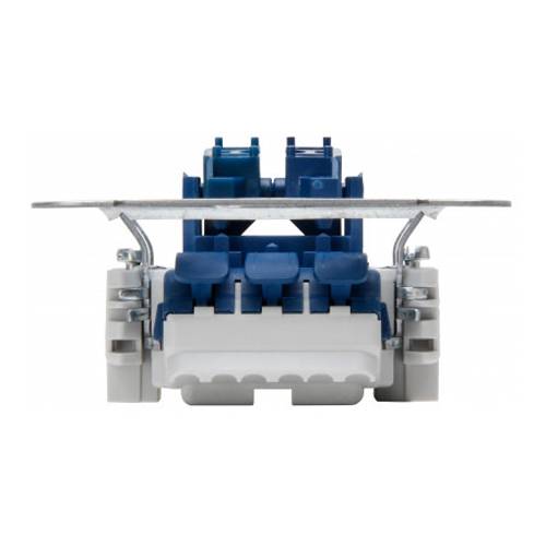 KOPP 507300001 - Unterputz Wechsel/Wechselschalter-Sockel (ohne Abdeckung | 250V | 10AX | 10A | IP20) - aluminium