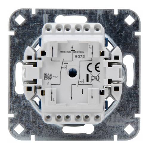 KOPP 507300001 - Unterputz Wechsel/Wechselschalter-Sockel (ohne Abdeckung | 250V | 10AX | 10A | IP20) - aluminium