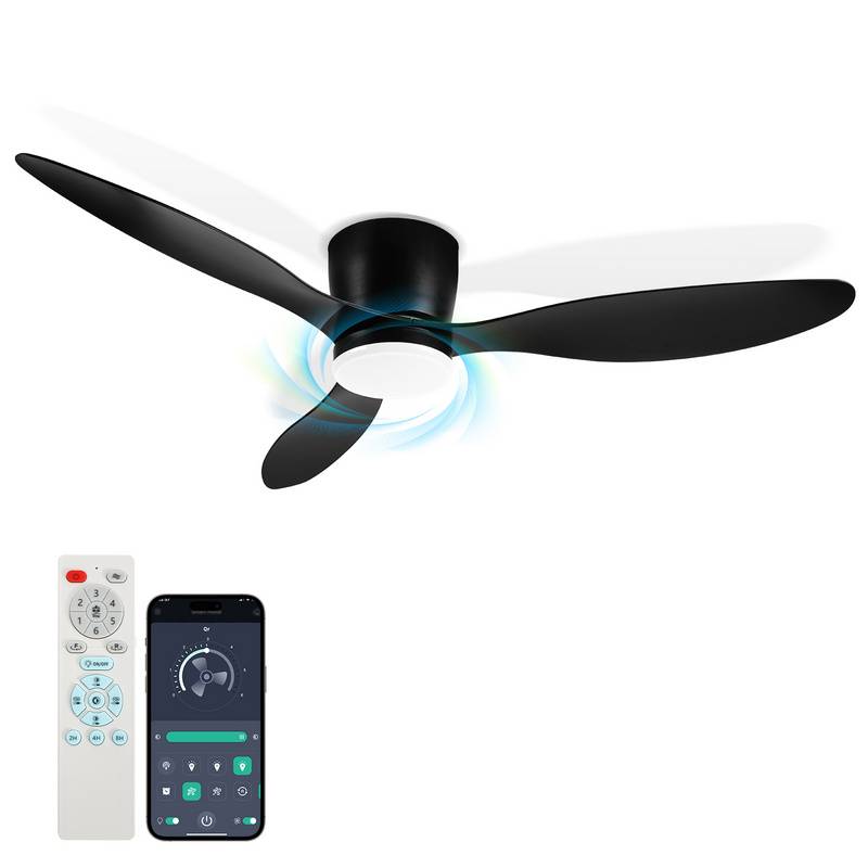 Deckenventilator LED Deckenleuchte Ventilator Lüfter Deckenlampe Beleuchtung mit Fernbedienung