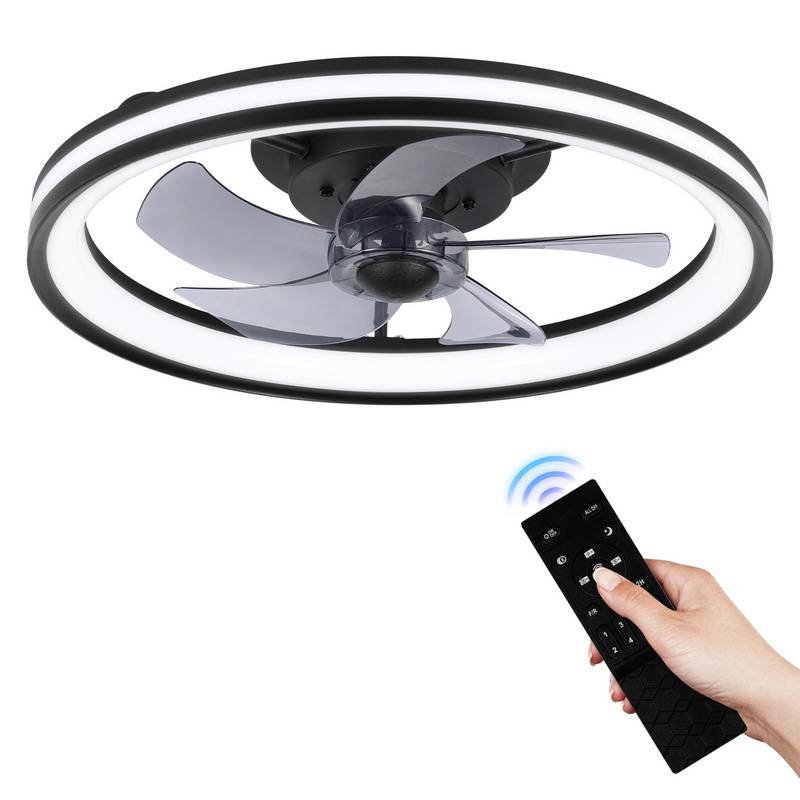 Deckenventilator LED Deckenleuchte 3 Farbtemperatur Ø 50cm mit Beleuchtung und Fernbedienung