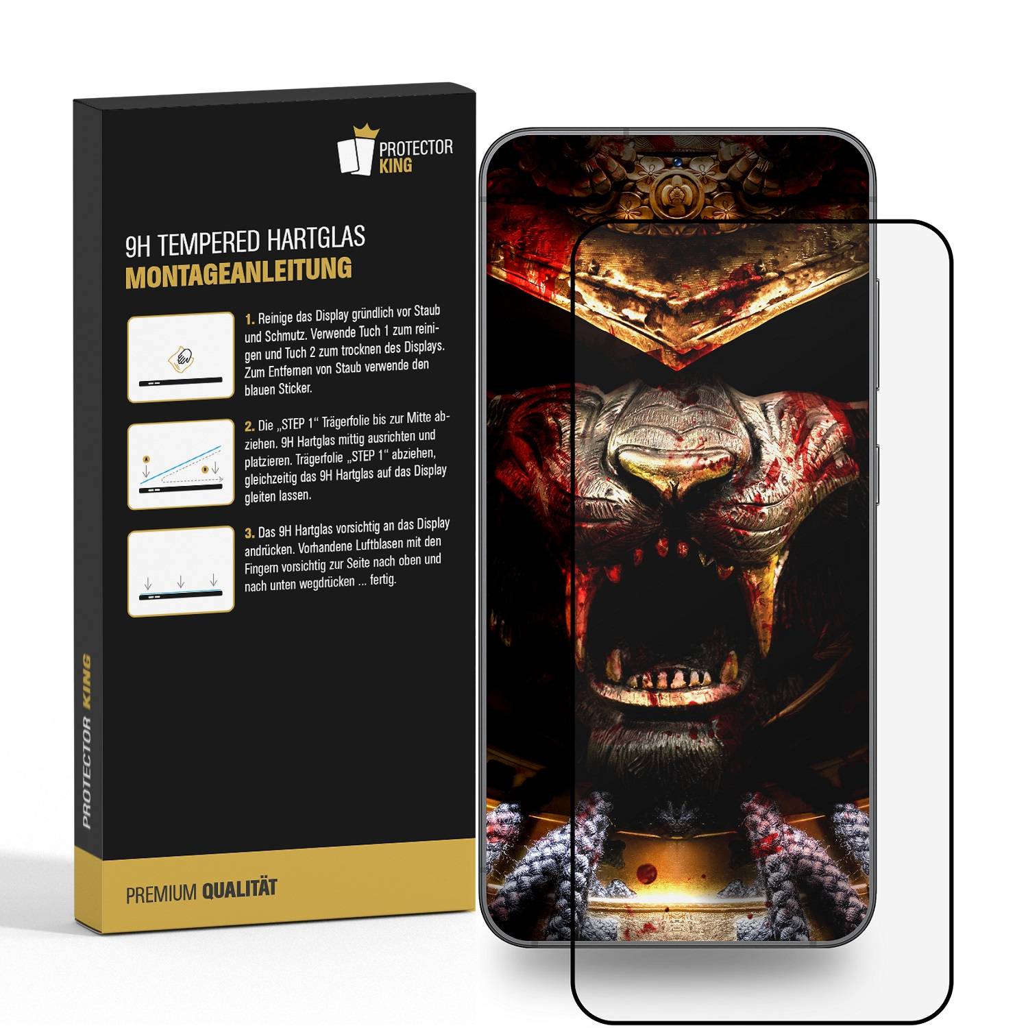 2x 9H Panzerglas für Samsung Galaxy S24 FE FULL COVER 3D KLAR echtes Tempered Glass Panzerfolie Displayschutz Schutzglas Hartglas Schutzfolie