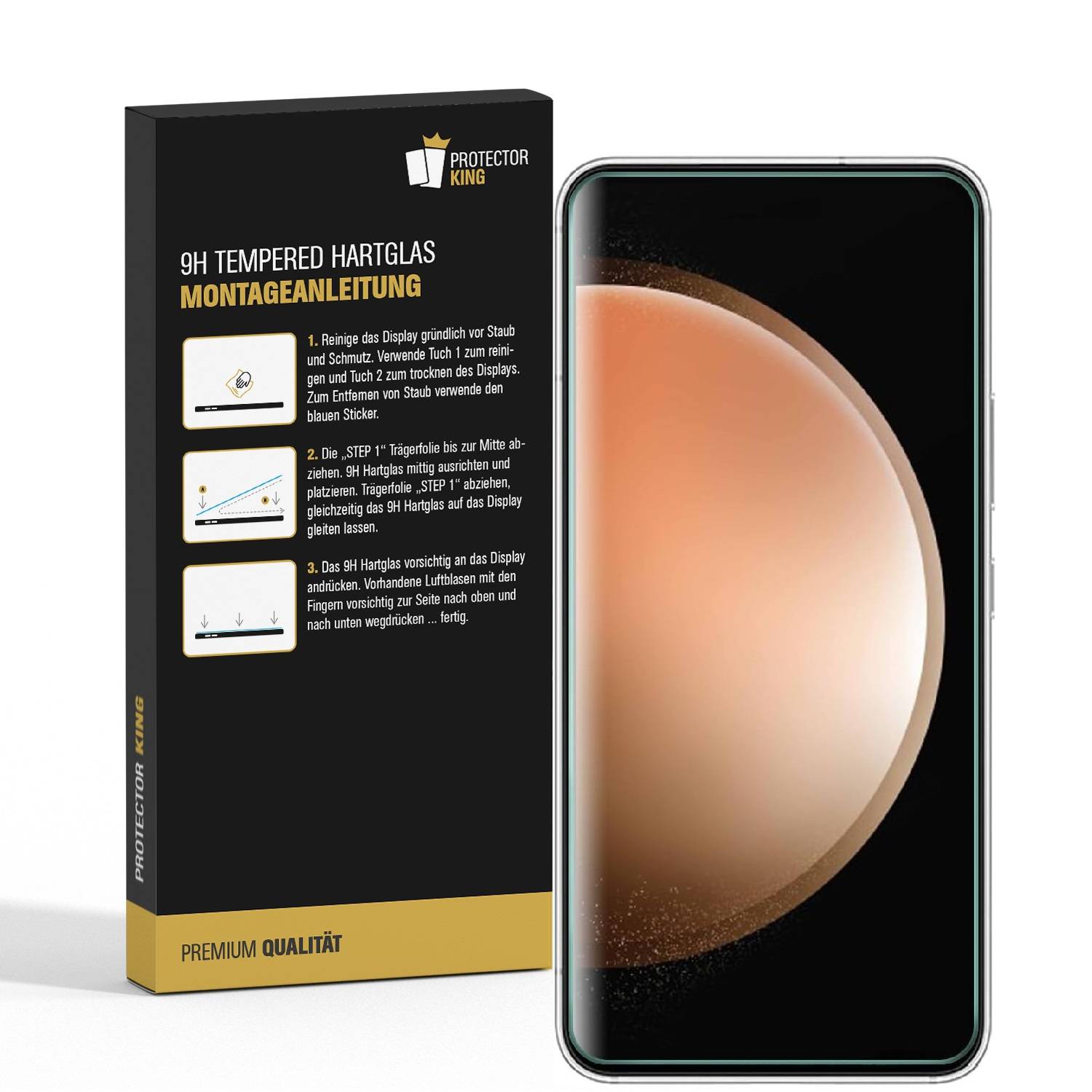 6x 9H Panzerglas für Samsung Galaxy S24 FE 3D KLAR Nano-Glass Displayschutz Schutzglas Schutzfolie Panzerfolie Screen-Protector ANTI-SHOK