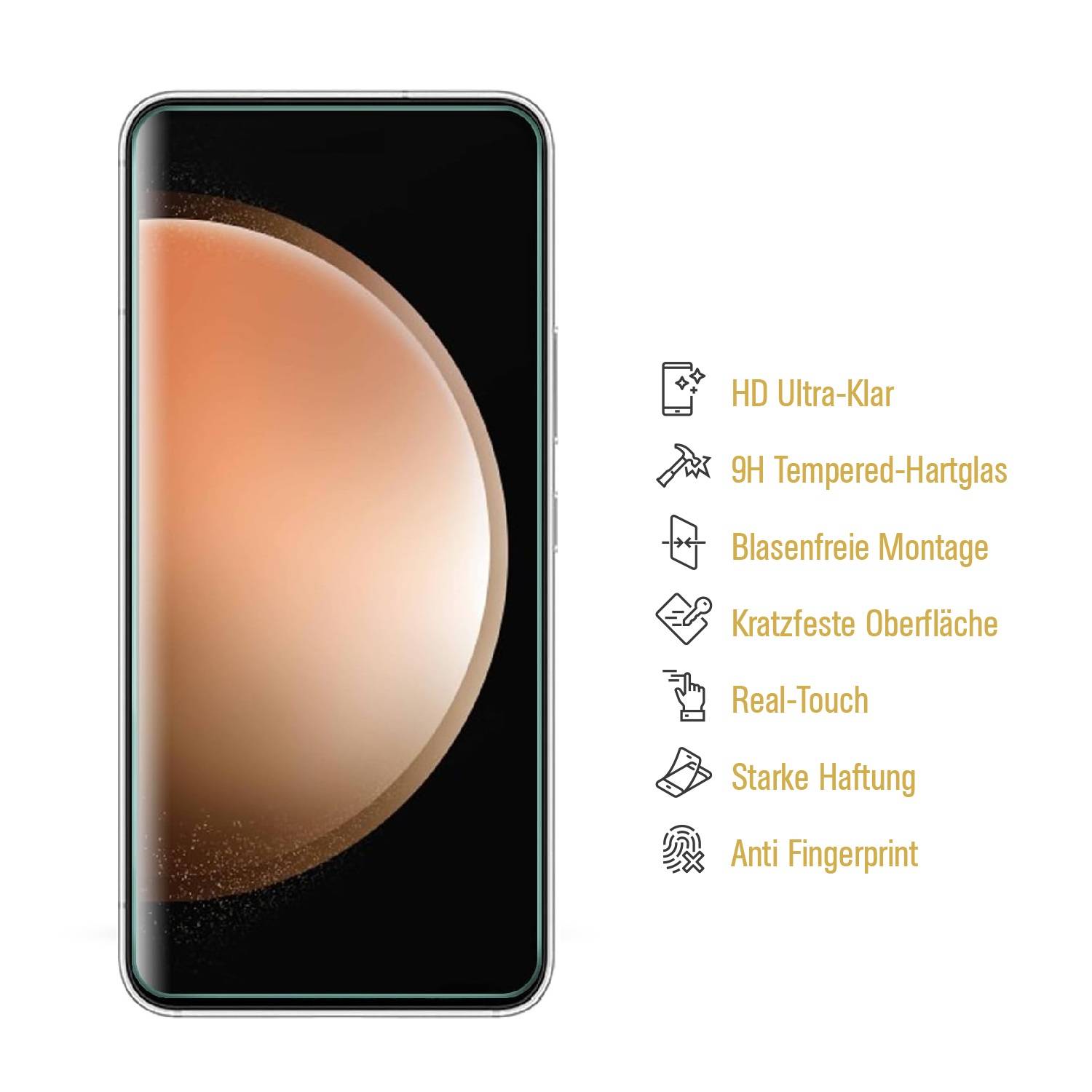 3x 9H Panzerglas für Samsung Galaxy S24 FE 3D KLAR Nano-Glass Displayschutz Schutzglas Schutzfolie Panzerfolie Screen-Protector ANTI-SHOK