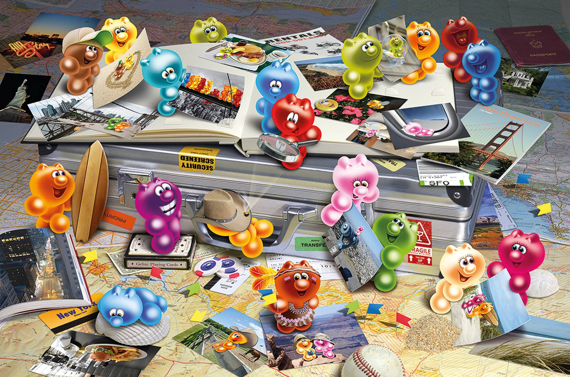 Ravensburger 17064 Gelini auf Reisen 3000 Teile Puzzle