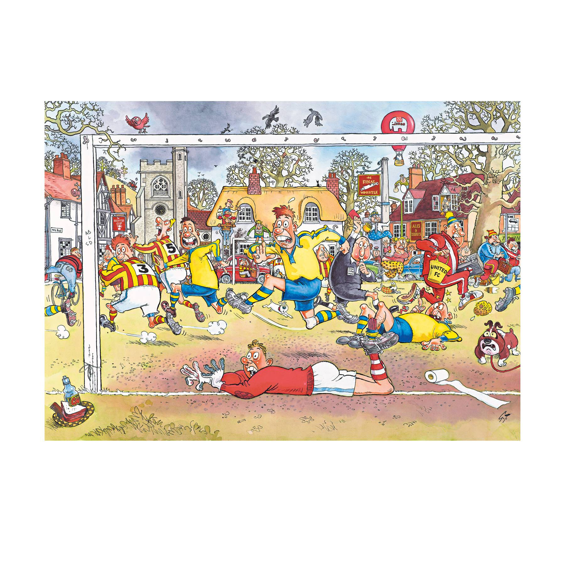 Jumbo Spiele 1119801817 Wasgij Original 14 Football Madness! 1000 Teile Puzzle