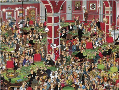 Jumbo Spiele 1119801834 Jan van Haasteren Crazy Casino 1000 Teile Puzzle