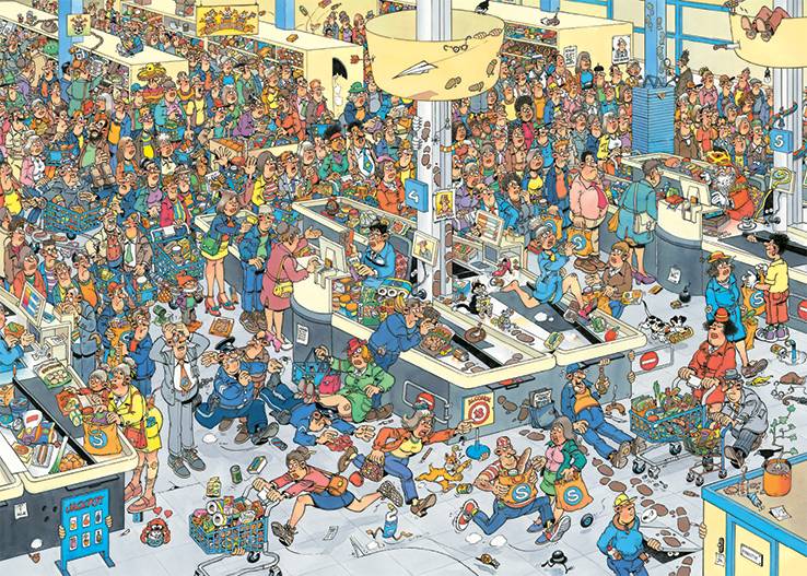 Jan van Haasteren Massen an den Kassen 1000 Teile Puzzle