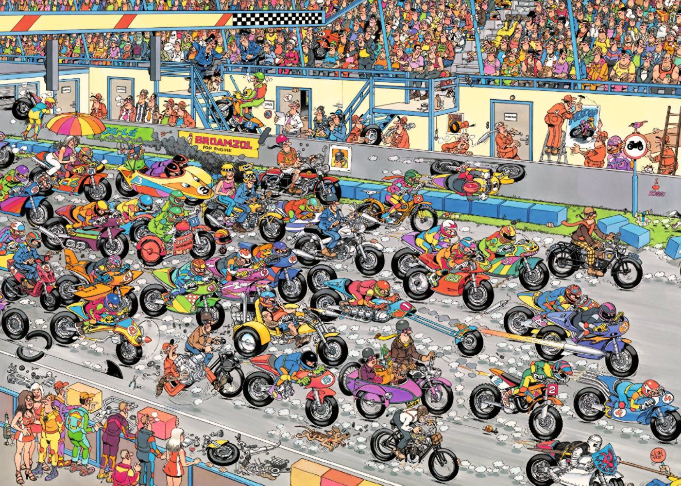 Jan van Haasteren Motorradrennen 1000 Teile Puzzle
