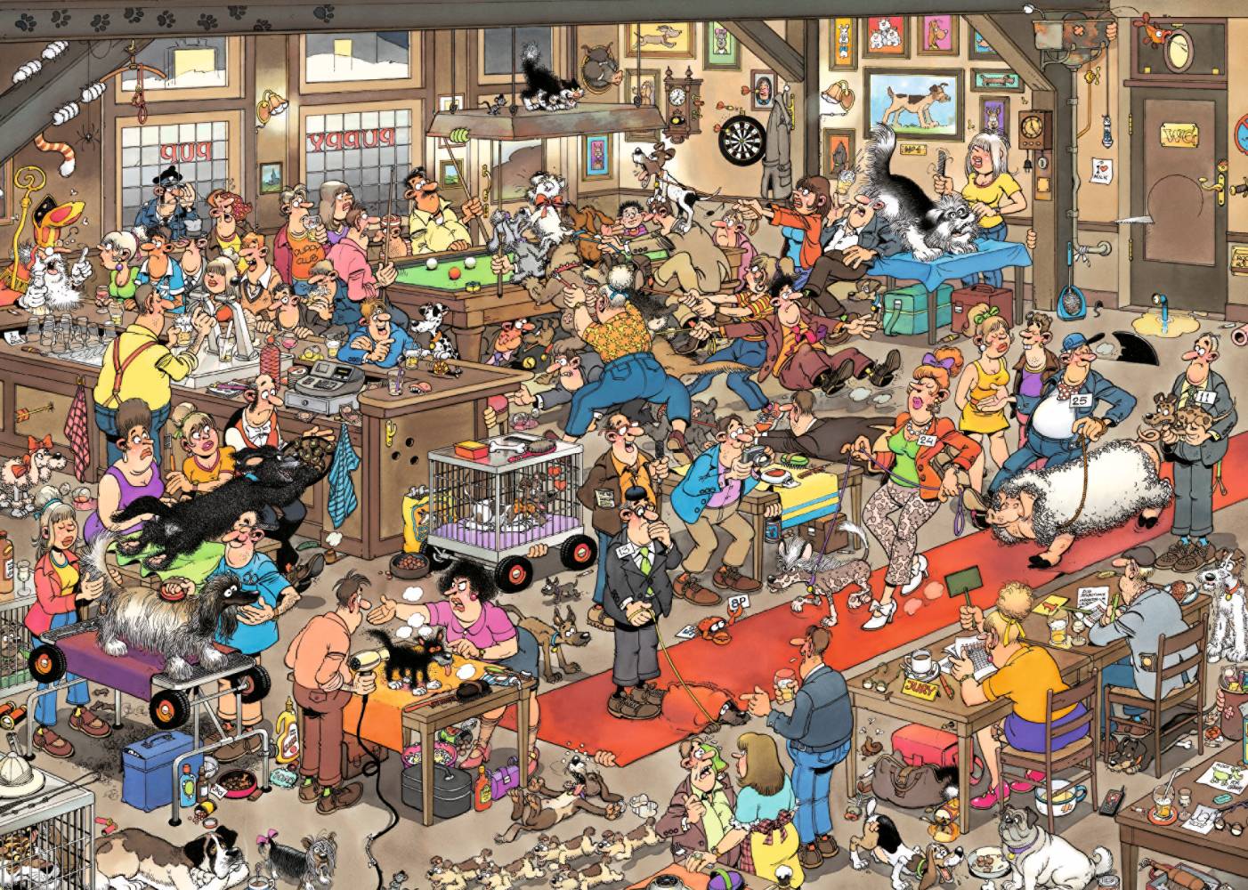 Jan van Haasteren Die Hundeschau 1000 Teile Puzzle