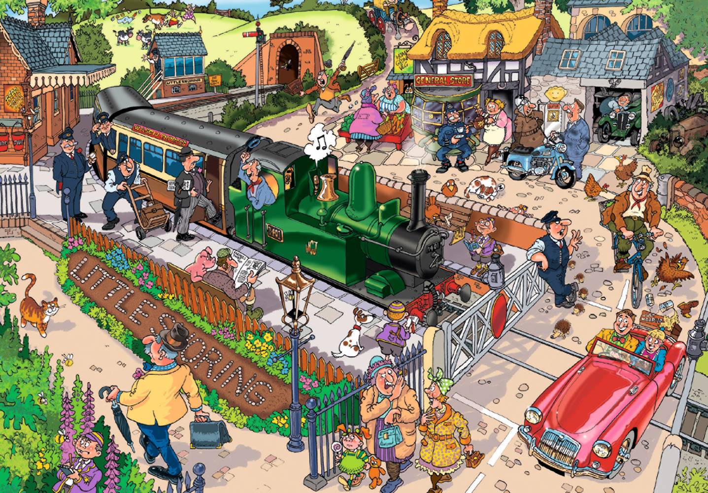 Jumbo Spiele 1119800090 Wasgij Destiny 13 Commuting Chaos! 1000 Teile Puzzle