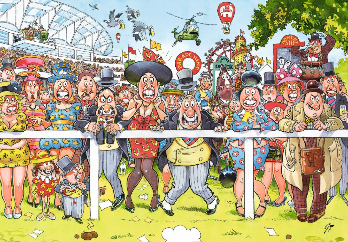 Jumbo Spiele 1119800087 Wasgij Original 15 Schnell wie der Wind! 1000 Teile Puzzle