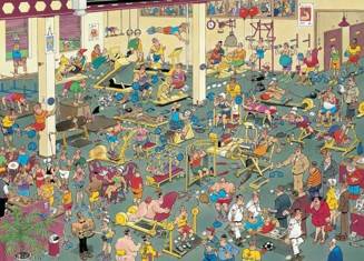 Jumbo Spiele 1119801836 Jan van Haasteren At the Gym 1000 Teile Puzzle