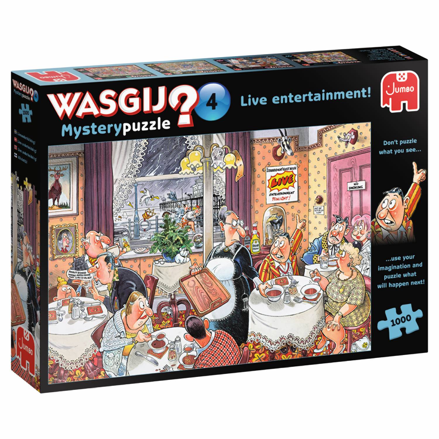 Jumbo Spiele 1119800093 Wasgij Mystery 4 Live Unterhaltung! 1000 Teile Puzzle