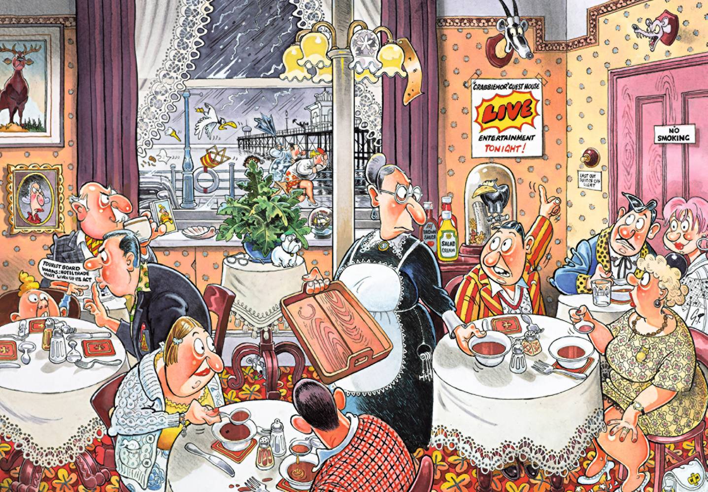 Jumbo Spiele 1119800093 Wasgij Mystery 4 Live Unterhaltung! 1000 Teile Puzzle