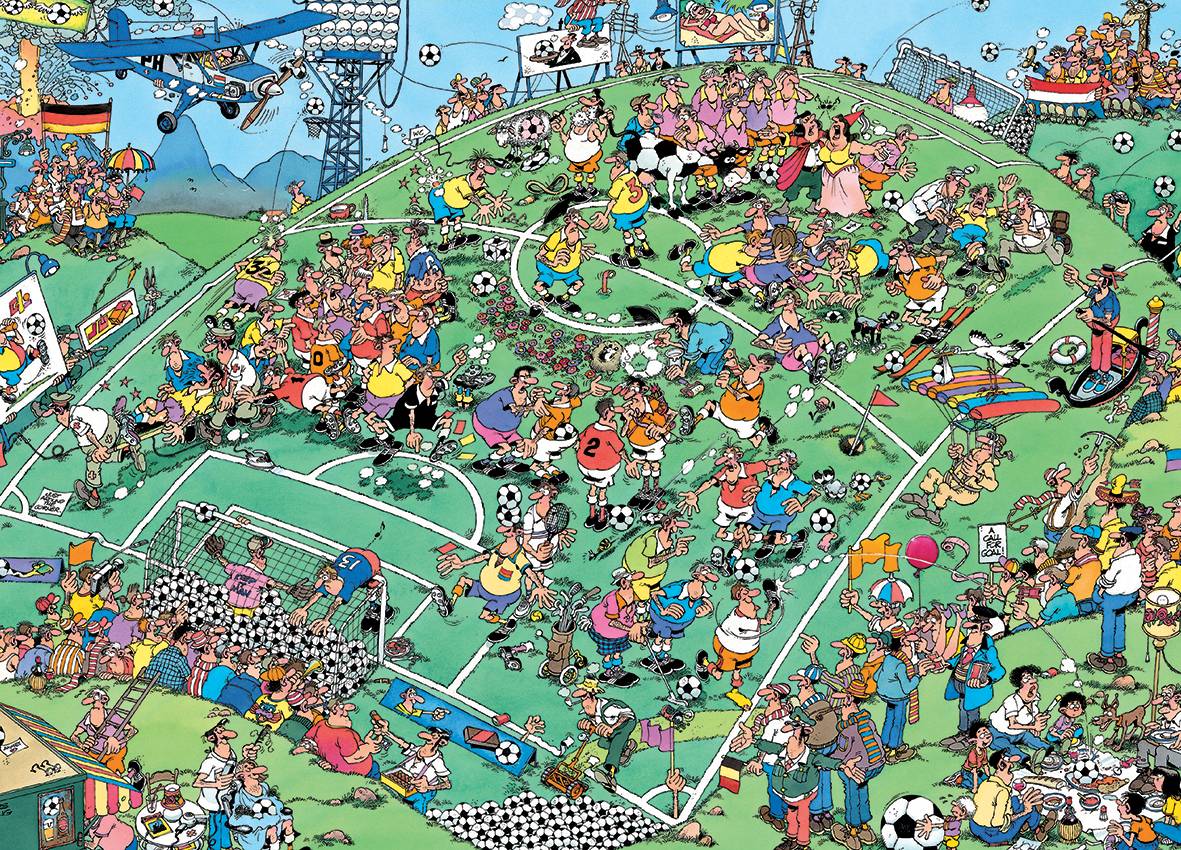 Jan van Haasteren Europas Fußballmeister 1000 Teile Puzzle