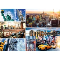 4000 Teile Puzzle New York Bunte Collage der berühmtesten Sehenswürdigkeiten 4000 Teile Puzzle New York Bunte Collage der berühmtesten Sehenswürdigkeiten