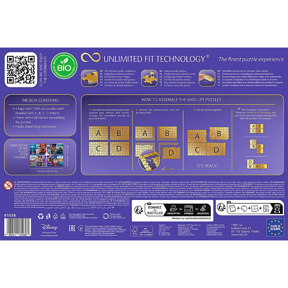 Disney / Pixar Animationsgalerie 6000 Teile Puzzle