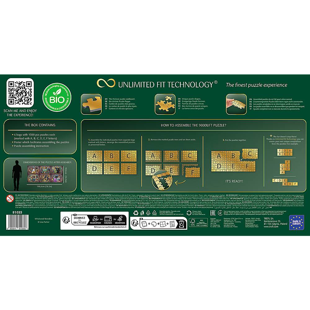 Trefl 81035 Lisa Parker Schnurrbart Wunder Katzen 9000 Teile Puzzle