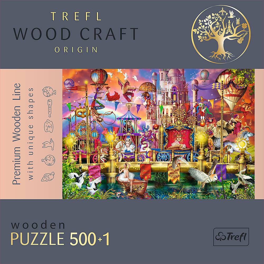 Trefl 20156 Wood Craft Magische Welt 500+1 Teile Holzpuzzle