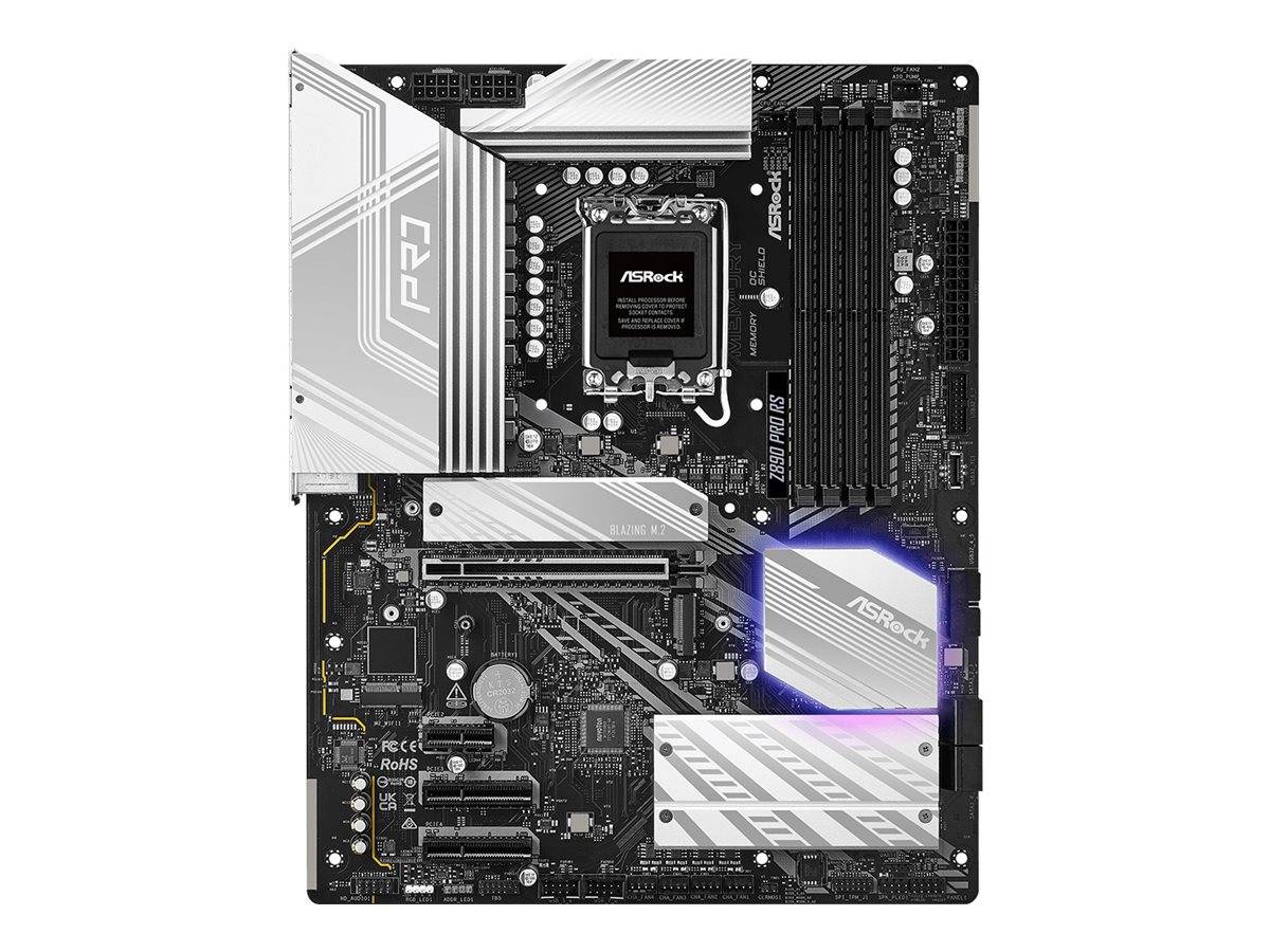 ASRock Z890 Pro RS - Motherboard - ATX - LGA1851-Sockel - Z890 Chipsatz - USB4, USB 3.2 Gen 2x2, USB 3.2 Gen 2, USB 3.2 Gen 1 - Onboard-Grafik (CPU