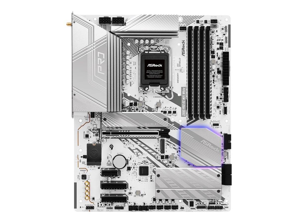 ASRock Z890 Pro RS WiFi White - Motherboard - ATX - LGA1851-Sockel - Z890 Chipsatz - USB4, USB-C 3.2 Gen 2x2, USB 3.2 Gen 2, USB 3.2 Gen 1 - 2.5