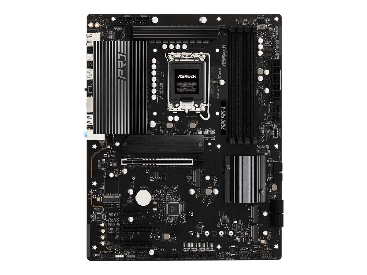 ASRock Z890 Pro-A - Motherboard - ATX - LGA1851-Sockel - Z890 Chipsatz - USB4, USB-C 3.2 Gen 2x2, USB 3.2 Gen 1, USB 3.2 Gen 2 - 2.5 Gigabit LAN
