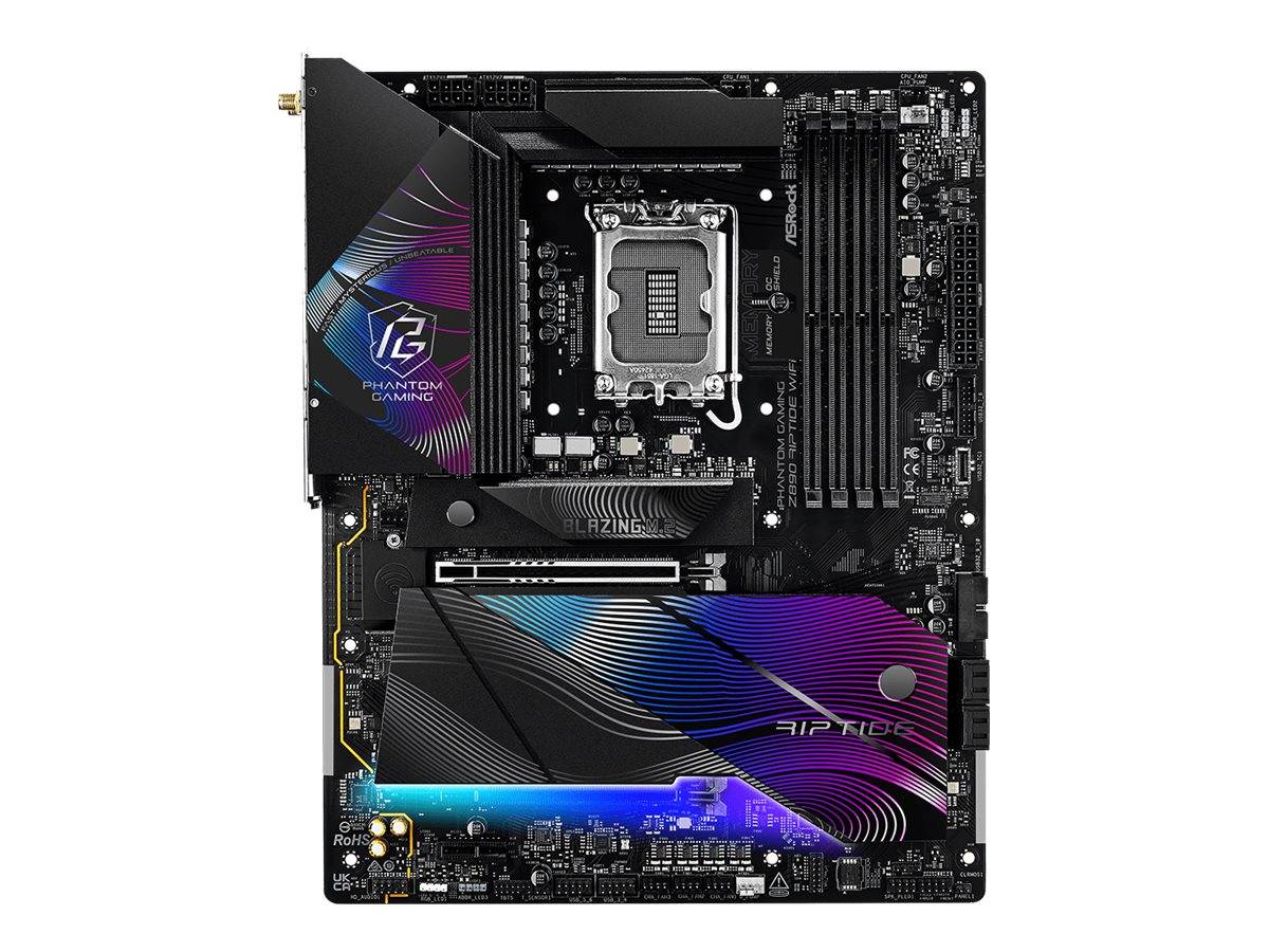 ASRock Phantom Gaming Z890 RIPTIDE WIFi - Motherboard - ATX - LGA1851-Sockel - Z890 Chipsatz - USB4, USB 3.2 Gen 2, USB 3.2 Gen 1 - Wi-Fi 7, 2.5