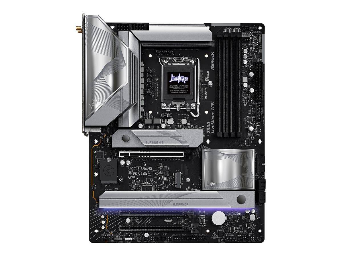 ASRock Z890 LiveMixer WiFi - Motherboard - ATX - LGA1851-Sockel - Z890 Chipsatz - USB4, USB 3.2 Gen 2x2, USB 3.2 Gen 2, USB 3.2 Gen 1 - 2.5 Gigabit