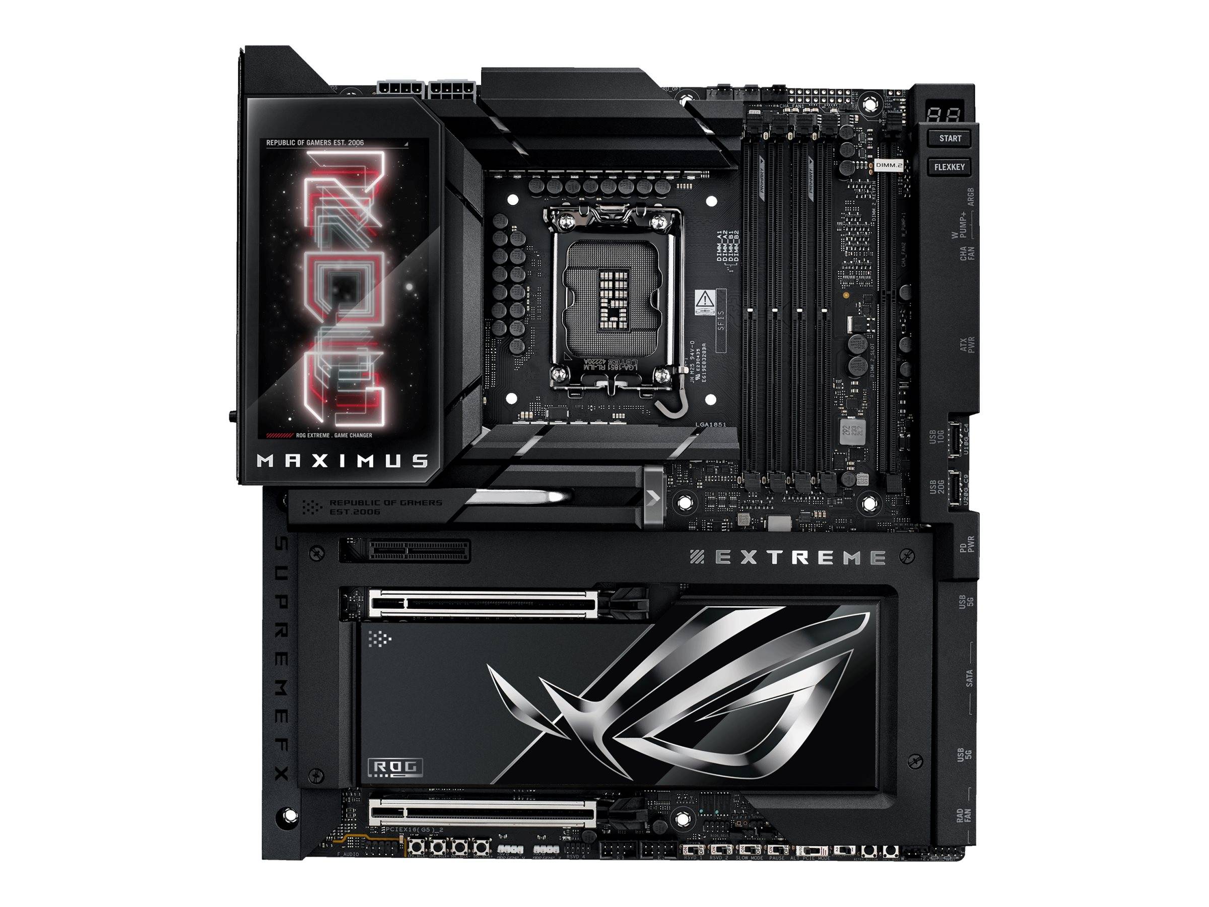 ASUS ROG MAXIMUS Z890 EXTREME - Motherboard - ATX - LGA1851-Sockel - Z890 Chipsatz - USB4, USB 3.2 Gen 1, USB-C 3.2 Gen2, USB 3.2 Gen 2 - Wi-Fi