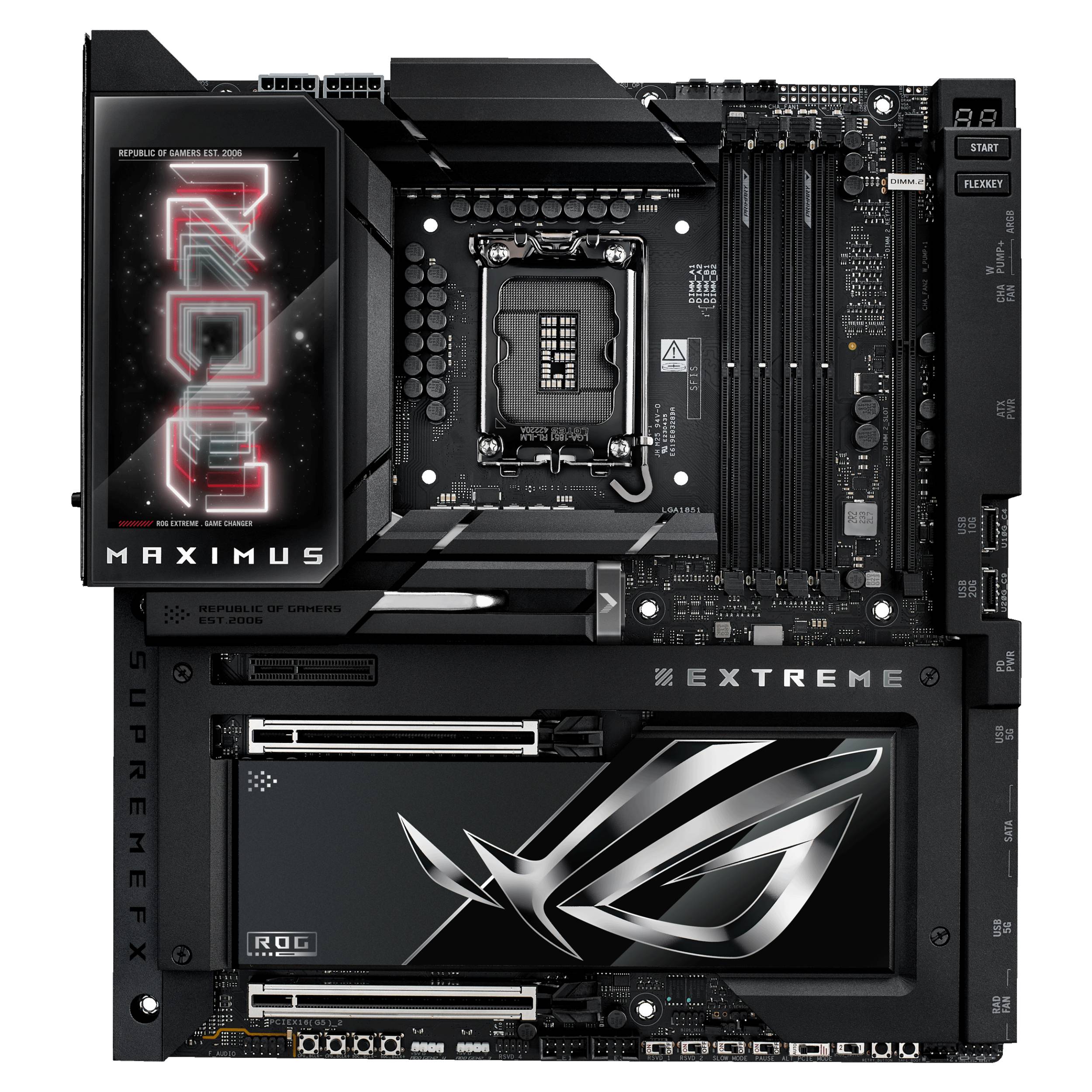 ASUS ROG MAXIMUS Z890 EXTREME - Motherboard - ATX - LGA1851-Sockel - Z890 Chipsatz - USB4, USB 3.2 Gen 1, USB-C 3.2 Gen2, USB 3.2 Gen 2 - Wi-Fi
