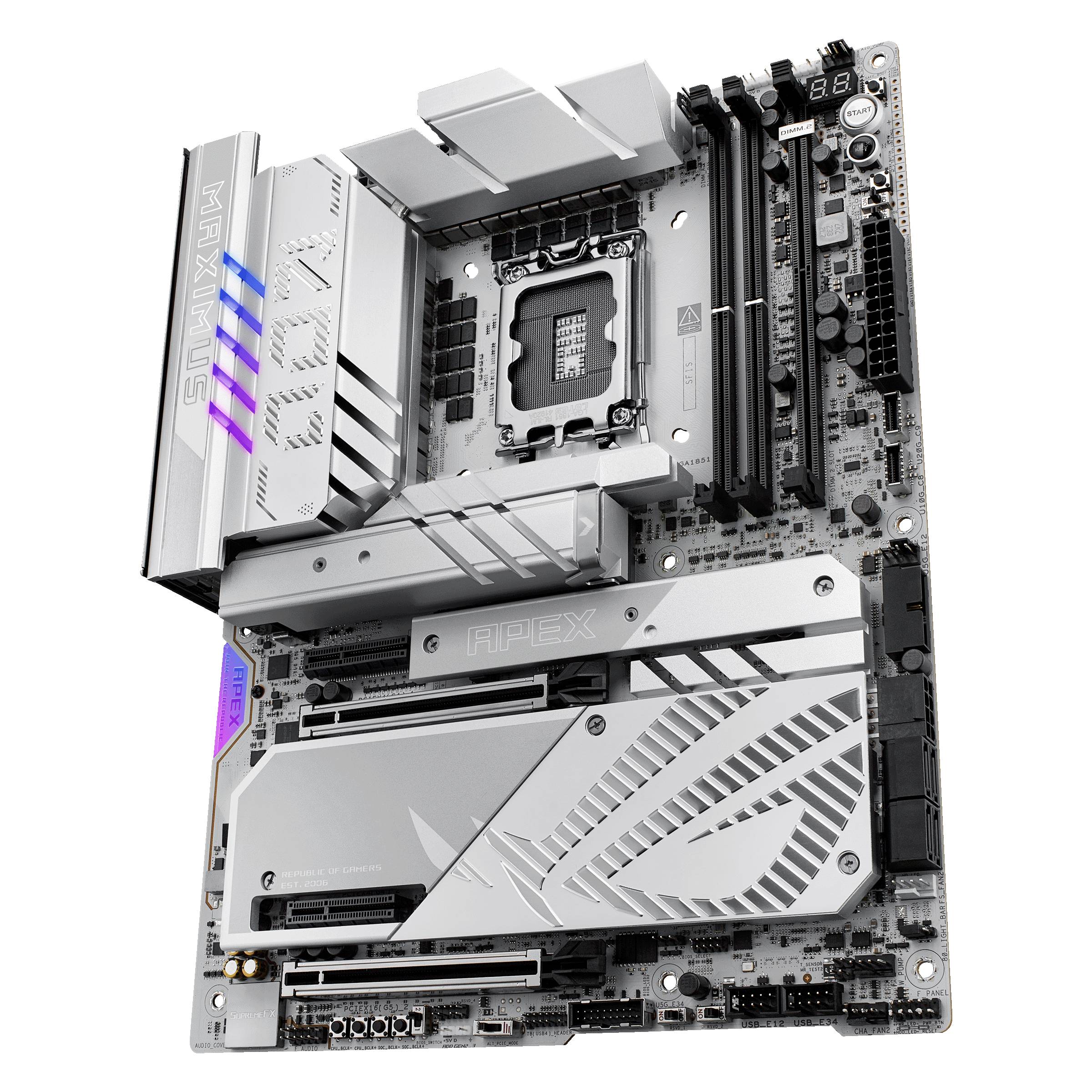 ASUS ROG MAXIMUS Z890 APEX - Motherboard - ATX - LGA1851-Sockel - Z890 Chipsatz - USB4, USB-C 3.2 Gen 2x2, USB-C 3.2 Gen2, USB 3.2 Gen 1 -