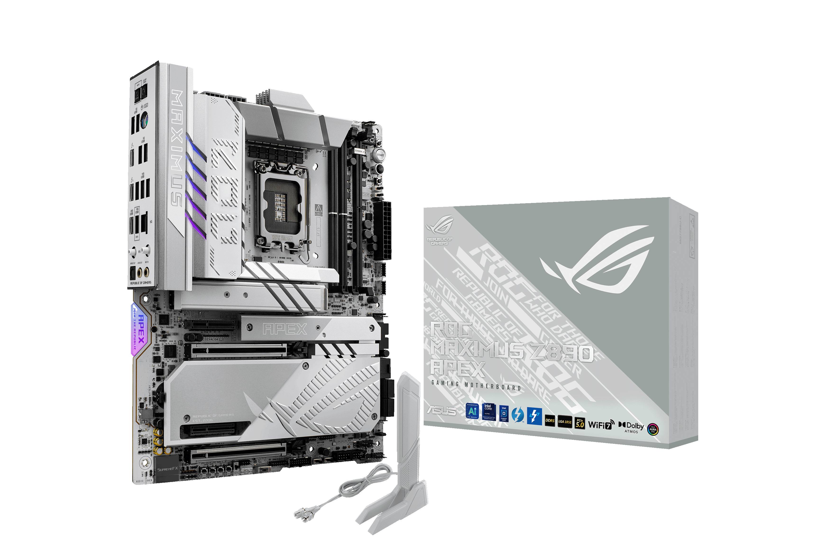 ASUS ROG MAXIMUS Z890 APEX - Motherboard - ATX - LGA1851-Sockel - Z890 Chipsatz - USB4, USB-C 3.2 Gen 2x2, USB-C 3.2 Gen2, USB 3.2 Gen 1 -