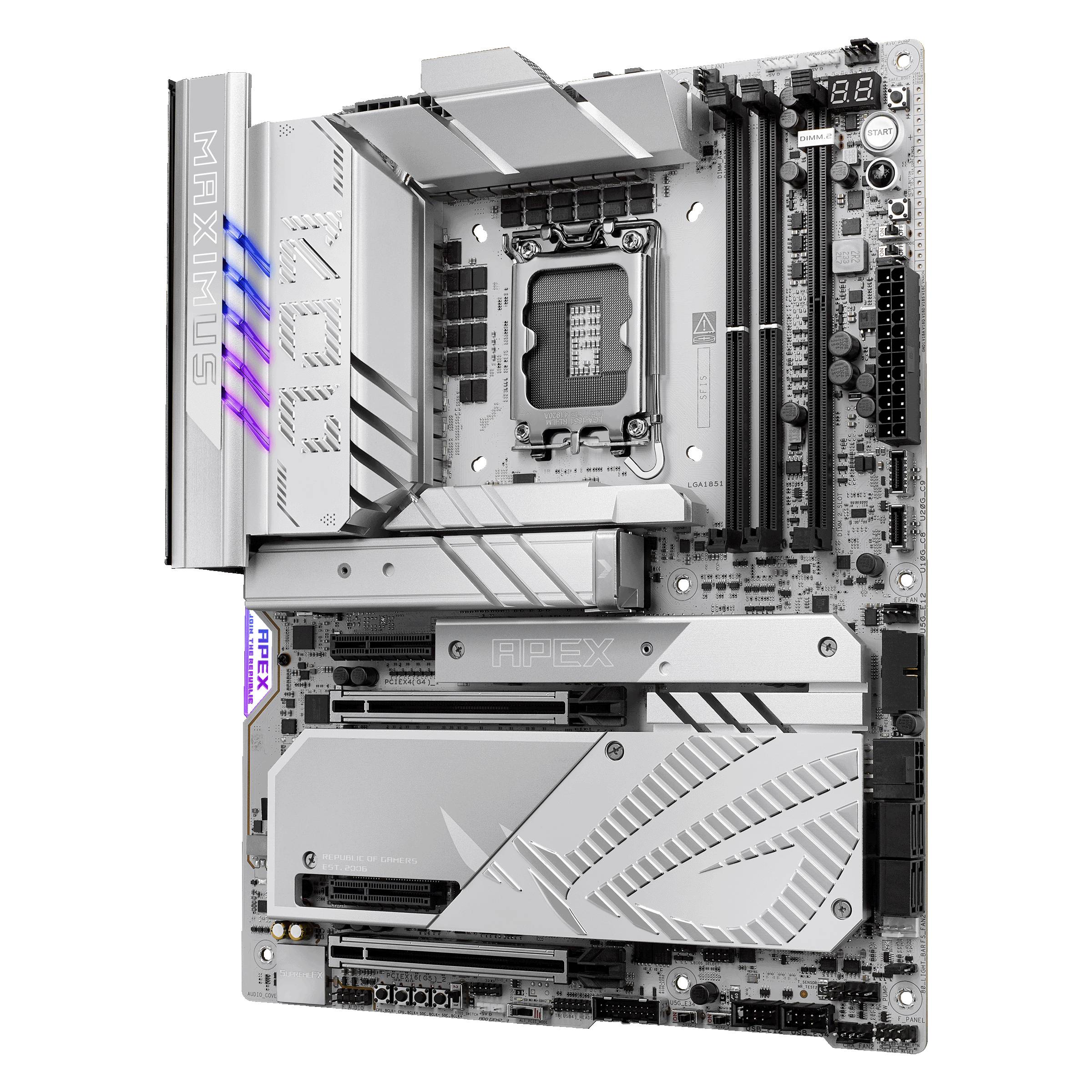 ASUS ROG MAXIMUS Z890 APEX - Motherboard - ATX - LGA1851-Sockel - Z890 Chipsatz - USB4, USB-C 3.2 Gen 2x2, USB-C 3.2 Gen2, USB 3.2 Gen 1 -