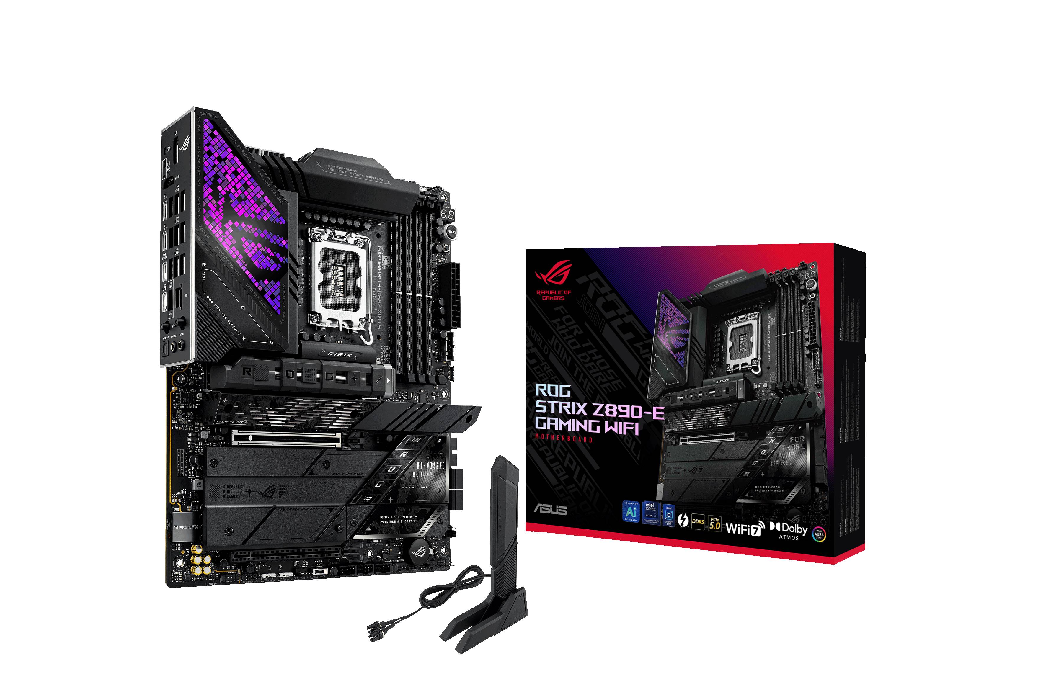 ASUS ROG STRIX Z890-E GAMING WIFI - Motherboard - ATX - LGA1851-Sockel - Z890 Chipsatz - USB-C 3.2 Gen 2x2, USB 3.2 Gen 1, USB 3.2 Gen 2, USB-C 3.2