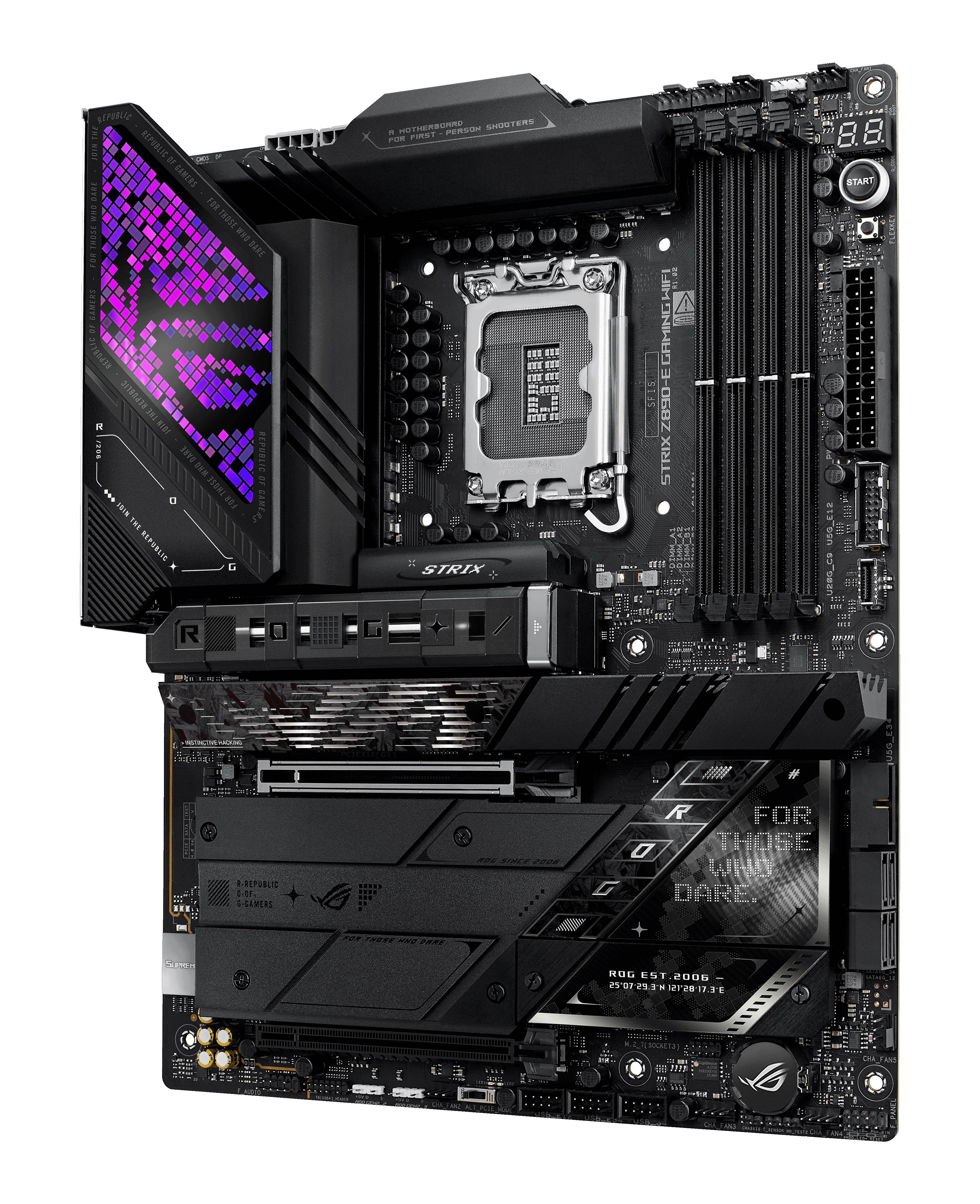 ASUS ROG STRIX Z890-E GAMING WIFI - Motherboard - ATX - LGA1851-Sockel - Z890 Chipsatz - USB-C 3.2 Gen 2x2, USB 3.2 Gen 1, USB 3.2 Gen 2, USB-C 3.2