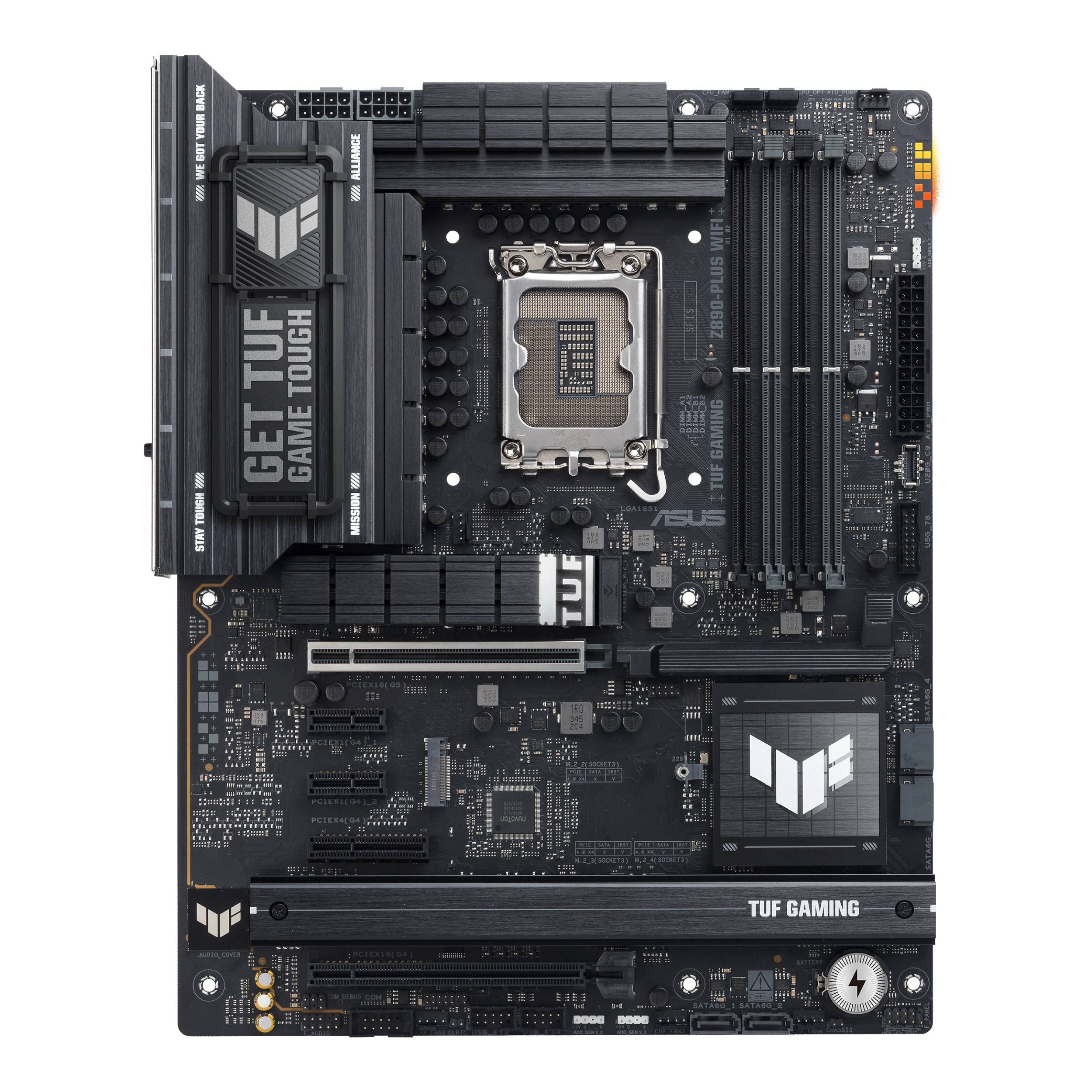 ASUS TUF GAMING Z890-PLUS WIFI - Motherboard - ATX - LGA1851-Sockel - Z890 Chipsatz - USB4, USB-C 3.2 Gen 2x2, USB 3.2 Gen 2, USB 3.2 Gen 1 - Wi-Fi