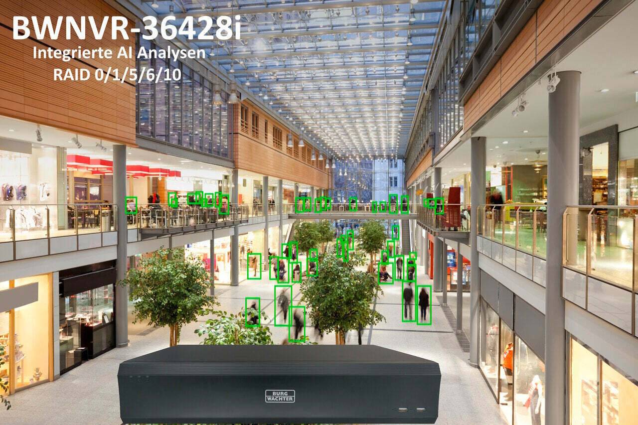 BWNVR-36428I BURG GARD, AI Netzwerk-Videorekorder - die performante Lösung Dieser Rekorder ist das neuste und performan